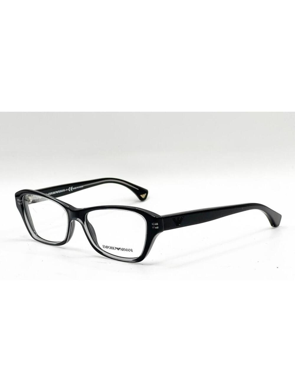 Emporio Armani Ea 3032 5220 Transparent Grey Black Eyeglasses 52-16-140